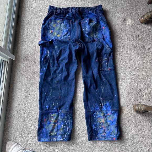 Big Bud Press Painted Carpenter Jeans Size Large - Picture 4 of 10